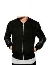 Blouson bomber noir pour