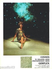 PUBLICITE ADVERTISING 105  1968  GERFLEX  dalles sol COSMOS