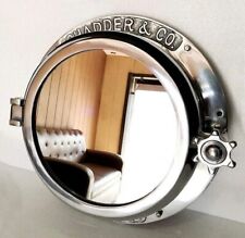 Mur miroir rond 16 pouces nickelé lourd canal bateau hublot fenêtre navire