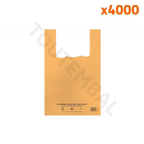 Sac bretelles orange pebd - sac,