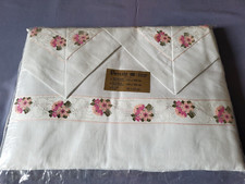 N08 Parure de Lit 2p complète en coton percale Vintage 60 70 Bed cotton set 2p