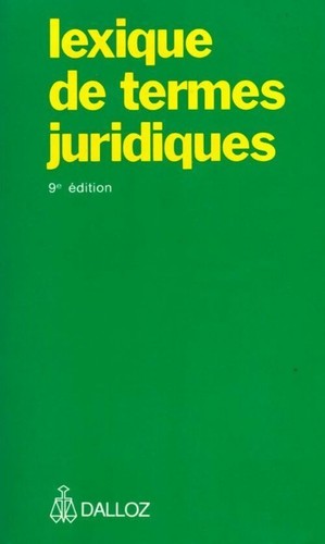 Lexique des termes juridiques