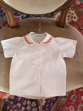 Chemisier Bebe  Baby DIOR 3 mois blanc cassé