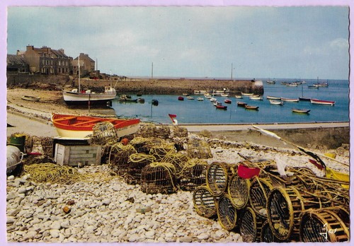 Cpsm ile molene port - ile, avec