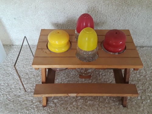 Picnic table for - picnic, condiments