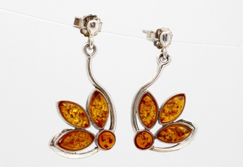 Baltic amber earrings set - amber,
