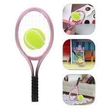  3 Sets Raquette Tennis Miniature Décoration Accessoires Miniatures