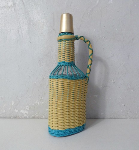 Bouteille scoubidou vintage - bouteille, en