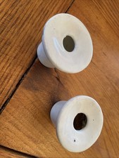 Deux encriers ancien en porcelaine pour bureau d'écolier