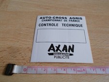 Autocollant AUTO-CROSS AGRIS - CHAMPIONNAT DE FRANCE - CONTRÔLE TECHNIQUE