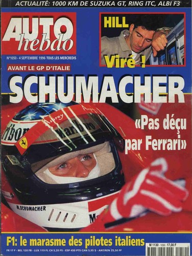 Auto hebdo 1050 09 1996 - auto, n°1050