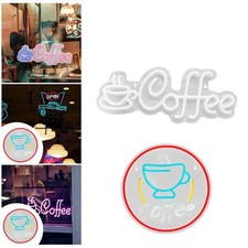 Enseigne au néon pour café, lumières LED tendance pour bar à café vitrine d