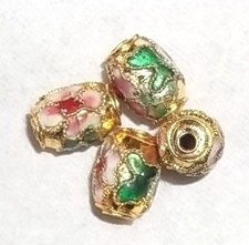 4 PERLES CLOISONNEES 10 MM