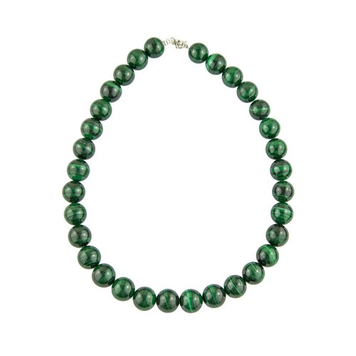 Collier malachite pierres - -,