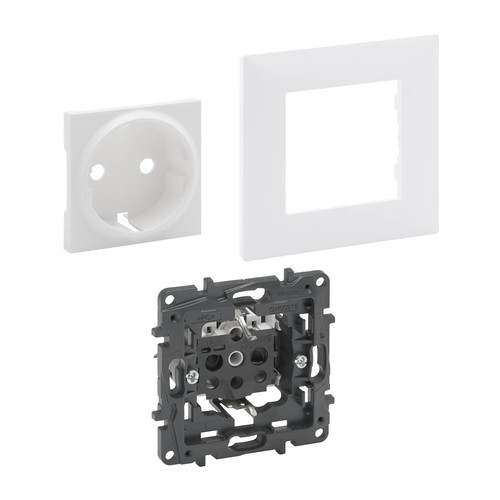 Kit prise schuko - 2p+t, 16a