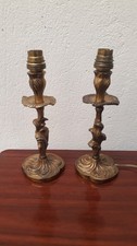 Ancien pied lampe - ancien, bronze