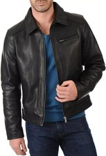 Homme Slim Fit Veste Noir Doux