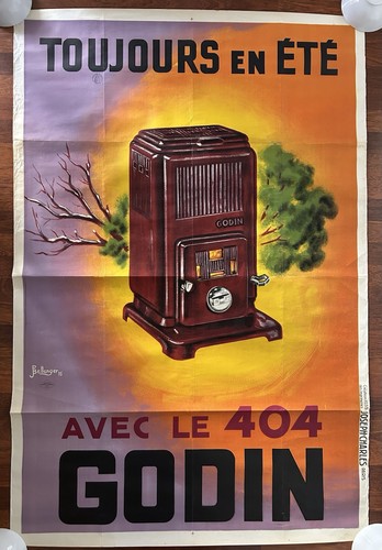 Affiche ancienne godin - ancienne,