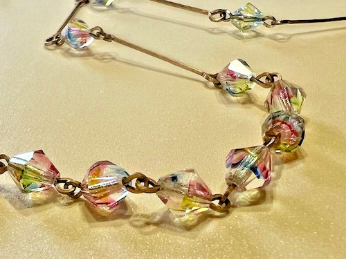 Collier ancien perles cristal