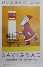 "LU (EXPOSITION ESPACE JEAN DE JOIGNY 1995)" Affiche originale roulée SAVIGNAC