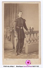 MILITAIRE, OFFICIER SAINT CYR SECOND EMPIRE, DÉDICACE, CDV MAUJEAN à PARIS  -P62