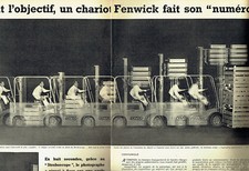 Publicité Advertising 028  1956  chariot élévateur Fenwick Stroboscope (2p)