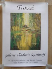 AFFICHE Exposition STEPHANO TROZZI Galerie Vladimir Rustinoff Art vintage poster