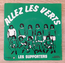 Vinyle 45T-FOOT- Saint Etienne- ALLEZ LES VERTS-LES SUPPORTERS-1976