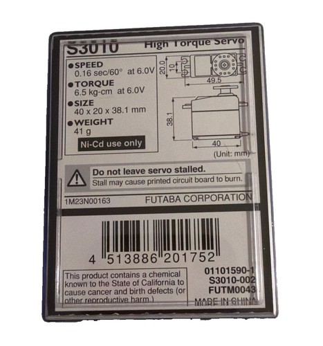 Futaba s3010 servo new - new, in