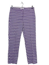 SEM PER LEI Pantalon en jersey Dames Pantalon T EU 44 violet-blanc cassé