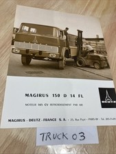 Magirus-Deutz 210 D24K 6x4 240CV caractéristique prospectus camion poids lourd