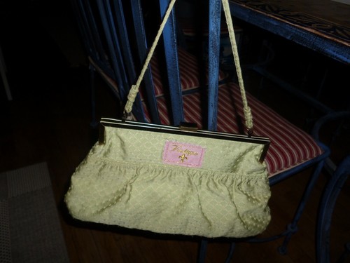 Sac tissus vert satin - vert, retro