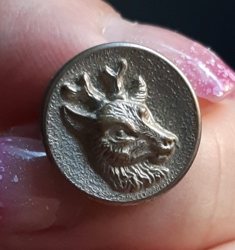 D10206 antique deer head - deer,