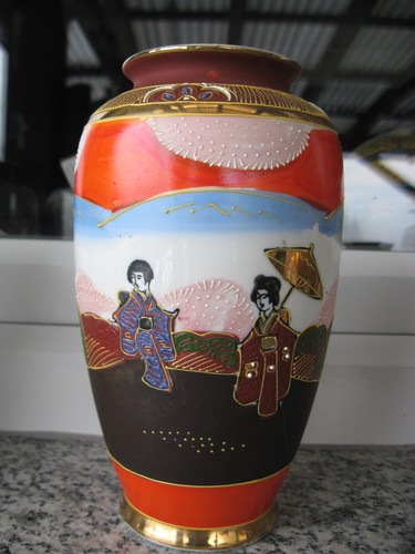 Vase satsuma porcelaine - vase,