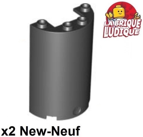 Lego cylinder cylindre half - lego,