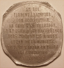 Médaille uniface, Révolution