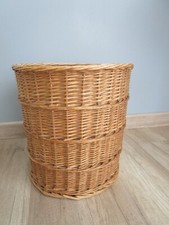 GRAND PANIER CORBEILLE ANCIEN  EN OSIER