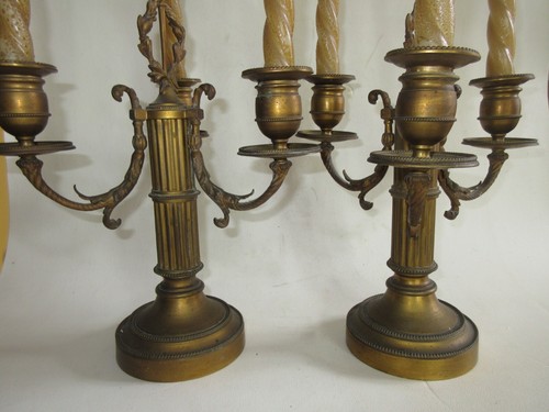 Anciens chandeliers laiton - 2,