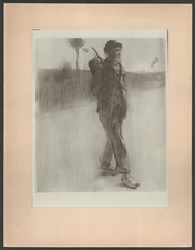 Edgar Chahine. Un Chemineau. Photographe Chéron. Vers 1900