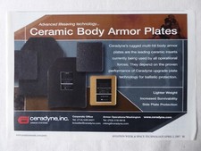 4/2007 PUB CERADYNE SYSTEMS BODY ARMOR PLATE CERAMIC BALLISTIC PROTECTION AD