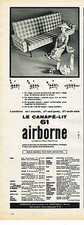 PUBLICITE ADVERTISING    1961  AIRBORNE   le canapé lit