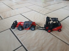 SIKU CHARIOT ELEVATEUR LINDE + ENGIN MANITOU