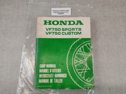 Manuel atelier vf750 sports - d'atelier,