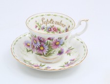Tasse et Soucoupe a thé Porcelaine Royal Albert Flower of the Month September