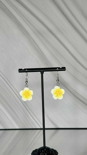 Boucles oreilles plumeria - d'oreilles,