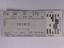 Billet Prince Vintage Original Nude Tour Wembley Londres 1990 #2