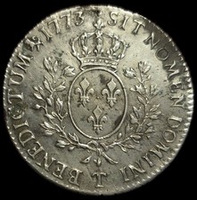Écu À La Vieille Tête 1773 T Nantes Louis XV Très Rare
