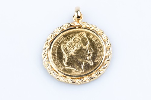 Pendentif pièce francs - pendentif,