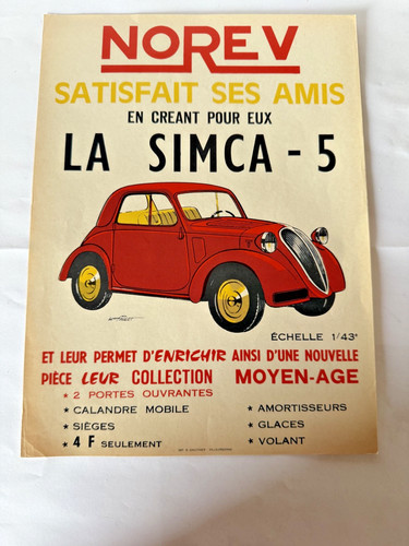 Norev affichette originale - affichette,