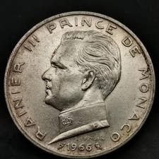 5 FRANCS 1966 RAINIER III